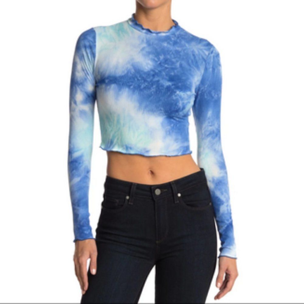 5/$25 Summer Sale!!! Abound Blue Swirl Cropped Top Size XL
